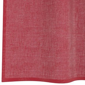 Cortinas de voile com bolsos para varão 2 pcs vermelho tinto