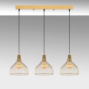 Candeeiro de Teto Cafu – Ouro Brilhante – 94 x 25 x 121 cm