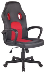 Cadeira de escritório Elbing preto/vermelho