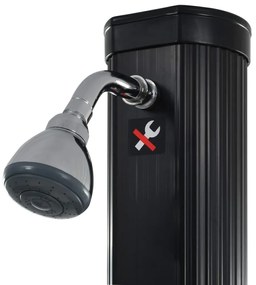 Chuveiro solar dobrável 214 cm 23 L preto