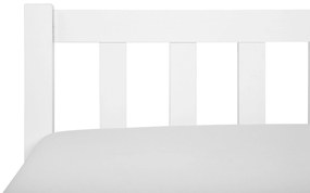 Cama de solteiro em madeira branca 90 x 200 cm FLORAC Beliani