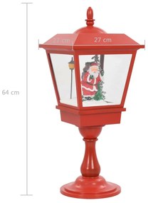 Candeeiro pedestal natalício com Pai Natal 64 cm LED