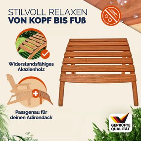 Apoio para os pés para cadeira Adirondack 48x46x32cm castanho