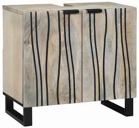 vidaXL Armário de lava-louça Marrom, Preto 62 x 33 x 58 cm