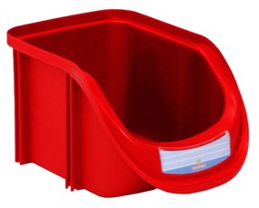 Caixa Organizadora Empilhável Polipropileno Vermelho 20X13.5X11cm