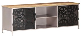 Móvel de TV 120x30x40 cm madeira de mangueira áspera