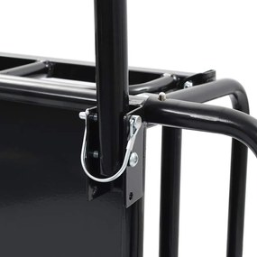 Reboque para bicicleta 130x73x48,5 cm aço preto