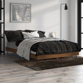 Estrutura cama s/ colchão derivados madeira carvalho castanho