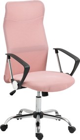 Cadeira de Escritório de Gerente, 63 x 65 x 119 cm, Encosto Ergonómico, Rosa