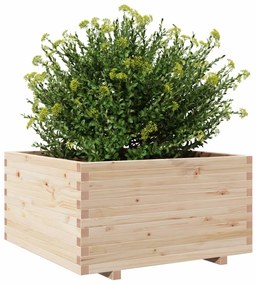Vaso/floreira de jardim 90x90x49,5 cm madeira de pinho maciça