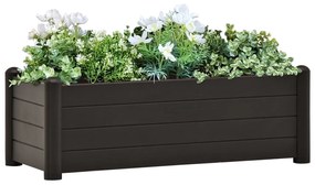 Canteiro elevado para jardim PP 100x43x35 cm antracite