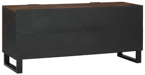 Armário de TV - 105 x 33,5 x 46 cm, Feito de Madeira Maciça de Manga.