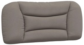 Cama com colchão 90x190 cm tecido castanho-acinzentado