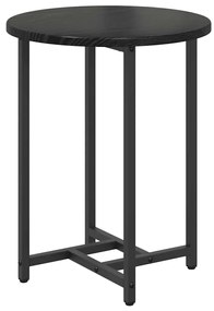 Conjunto de Mesas de Apoio 2 pcs em Madeira de Carvalho Preto e Metal