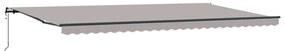 Toldo Retrátil Automático Cinza-Claro 600 x 350 cm