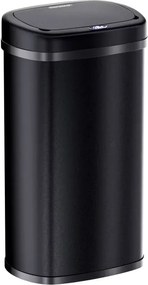 Caixote do lixo com sensor em aço inoxidável 58L preto