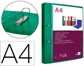Carpeta Canguro 2 Anillas 40 mm Mixtas Polipropileno Din A4 Verde Translicudo