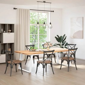 Pés de mesa de jantar em forma de U, 2 peças, branco, 90x (72-73) cm,