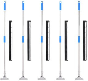 vidaXL Rodo de chão 5 pcs 60x122,5 cm aço e borracha