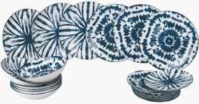 Conjunto de loiça em porcelana Blue, 6 pessoas, conjunto de 18