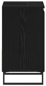 Armário de Pia de Banheiro vidaXL Carvalho Preto 65x33x60 cm Madeira d