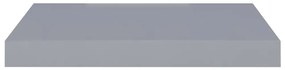 Prateleiras de parede suspensas 4 pcs 40x23x3,8cm MDF cinza