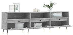 Móvel de TV 150x30x44,5 cm derivados de madeira cinza cimento