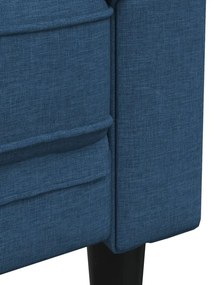 2 pcs conjunto de sofás tecido azul