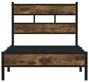 Cama sem colchão com cabeceira 90x200 cm carvalho sonoma