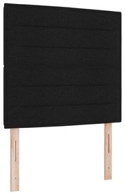 Cama Box com Colchão Preto 120x200 cm Tecido