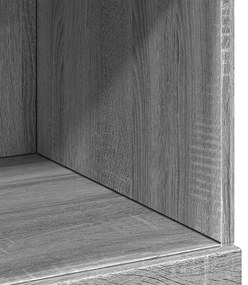 Armário alto 80x42,5x124cm derivados de madeira cinza sonoma