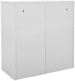 Cacifos 2 pcs 90x45x92,5 cm aço cinzento-claro e vermelho
