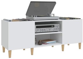 Armário para discos 121x38x48 cm derivados de madeira branco