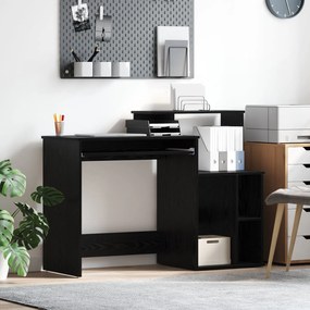 Mesa com Armazenamento Carvalho Preto 120,5x44x88,5 cm Madeira de Enge