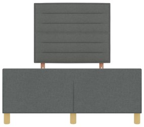 Cama vidaXL em Cinzento Escuro, 160x200 cm, Tecido