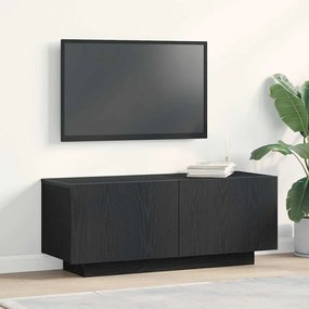 Estante para TV vidaXL Preta em Carvalho 100x35x40 cm em Madeira Engenheirada