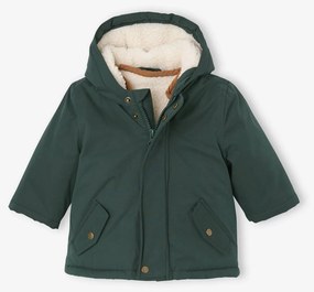 Parka 3 em 1 com casaco amovível em sherpa, para bebé verde-abeto