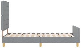 Cama vidaXL Cinza Claro 90x200 cm Tecido