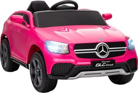 AIYAPLAY Carro Elétrico 12V para Crianças 3-6 Anos Mercedes-Benz GLC Coupé com Controlo Remoto 2,4G Rosa Motor Duplo MP3 | Aosom Portugal