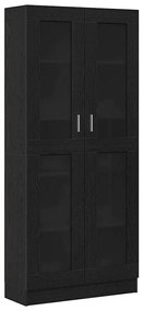 Armários de livros vidaXL 2 unidades Carvalho Preto 82,5x30,5x185 cm M