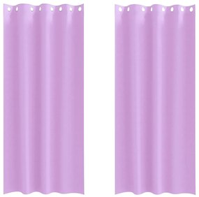 Cortinas com cortinas 2 pcs Roxo 245 x 140 cm Poliéster