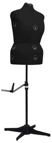 vidaXL Manequim feminino ajustável tamanho L 44-50 preto
