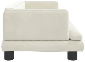 Cama para cães 70x45x30 cm veludo cor creme