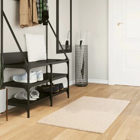 vidaXL Tapete pelo curto macio e lavável HUARTE 60x110 cm bege