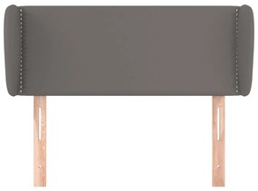 Cabeceira de cama c/ abas couro artificial 83x23x78/88 cm cinza