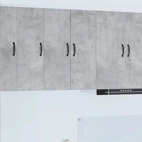 vidaXL Armário de Cozinha com porta 2 pcs Cinzento 30 x 31 x 80 cm