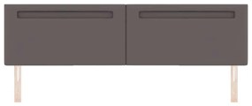 Cabeceira vidaXL Design Simples Cinza 200 cm em Couro Sintético