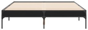 Estrutura de cama 135x190 cm derivados de madeira/metal preto