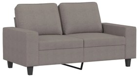4 pcs conjunto de sofás tecido cinzento-acastanhado
