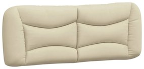 Estrutura de cama sem colchão 180x200 cm tecido cor creme